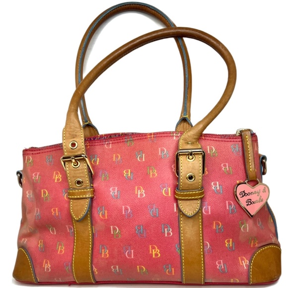 Dooney and Bourke Vintage Red/Pink Y2K with 🌈Rainbow Zipper 🌈 - Picture 1 of 4